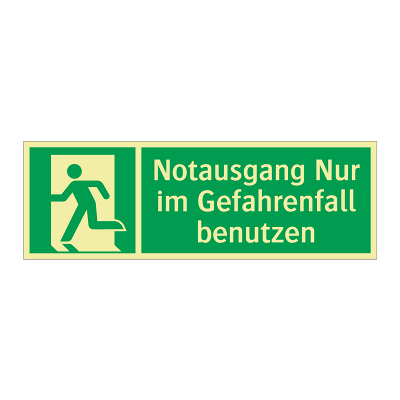 Notausgang Nur im Gefahrenfall benutzen
