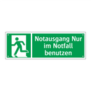 Notausgang Nur im Notfall benutzen