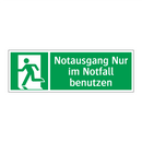 Notausgang Nur im Notfall benutzen