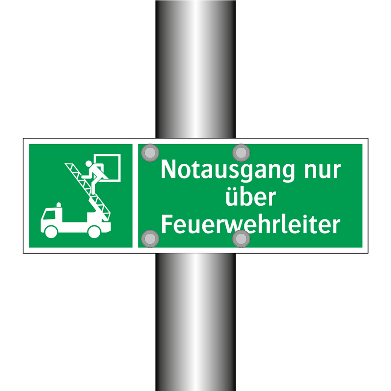 Notausgang nur über Feuerwehrleiter