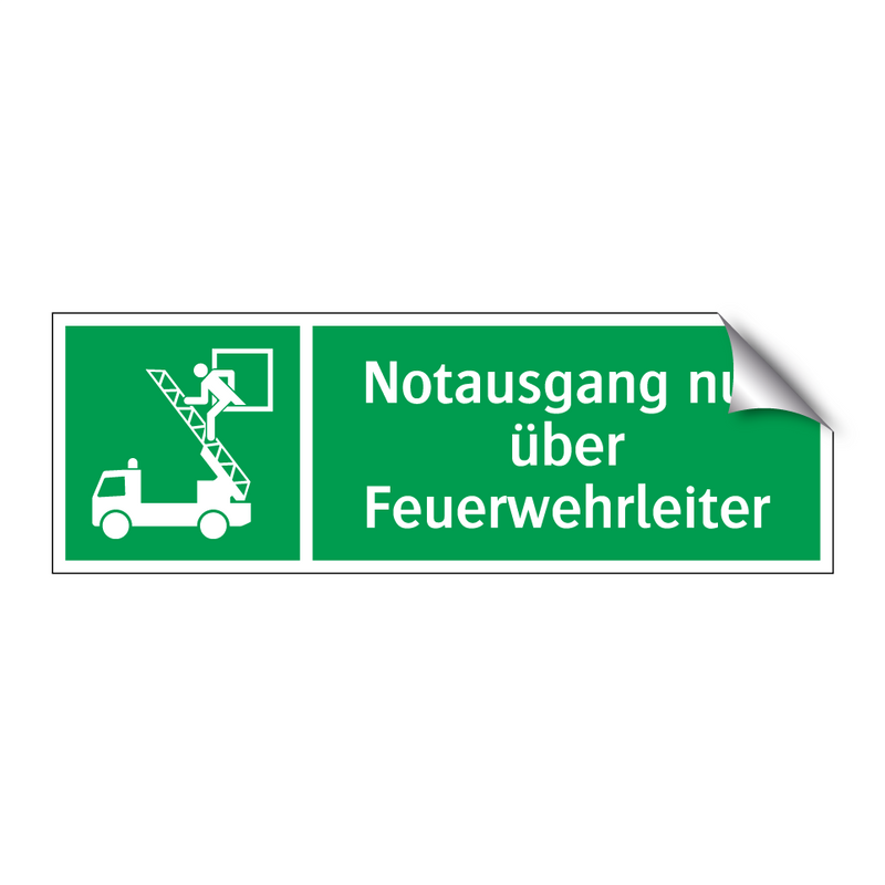 Notausgang nur über Feuerwehrleiter