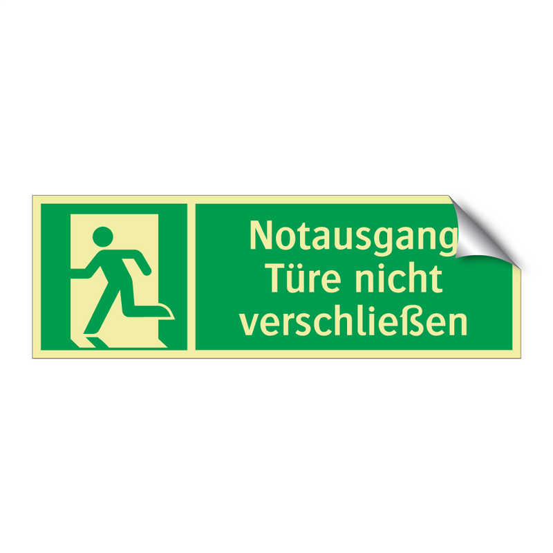 Notausgang Türe nicht verschließen