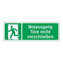 Notausgang Türe nicht verschließen