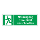 Notausgang Türe nicht verschließen