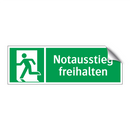 Notausstieg freihalten