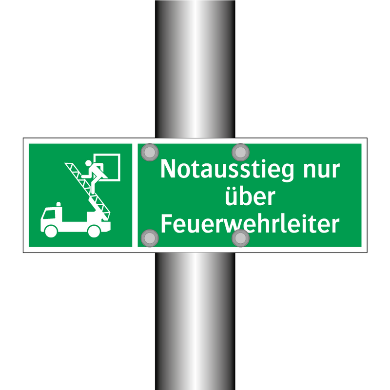 Notausstieg nur über Feuerwehrleiter