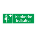 Notdusche freihalten