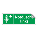 Notdusche links