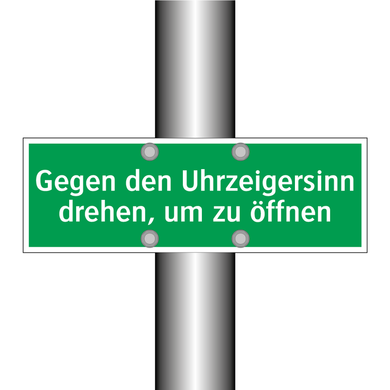 Gegen den Uhrzeigersinn drehen, um zu öffnen
