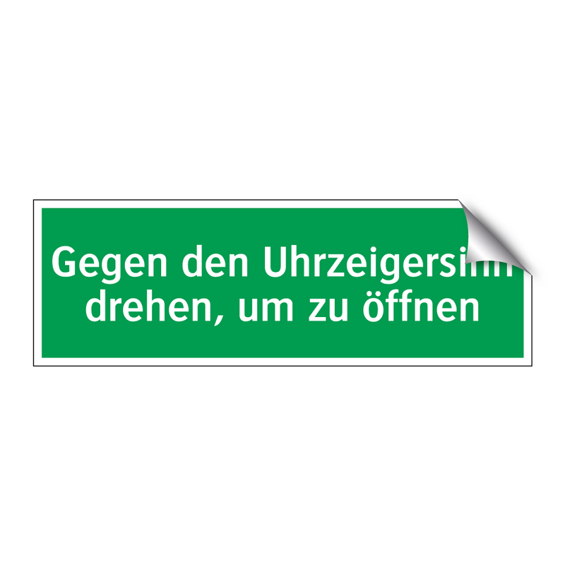 Gegen den Uhrzeigersinn drehen, um zu öffnen