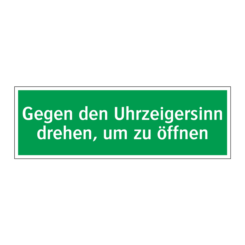 Gegen den Uhrzeigersinn drehen, um zu öffnen