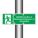 Notöffnung Nur in Rettungssituationen zu verwenden