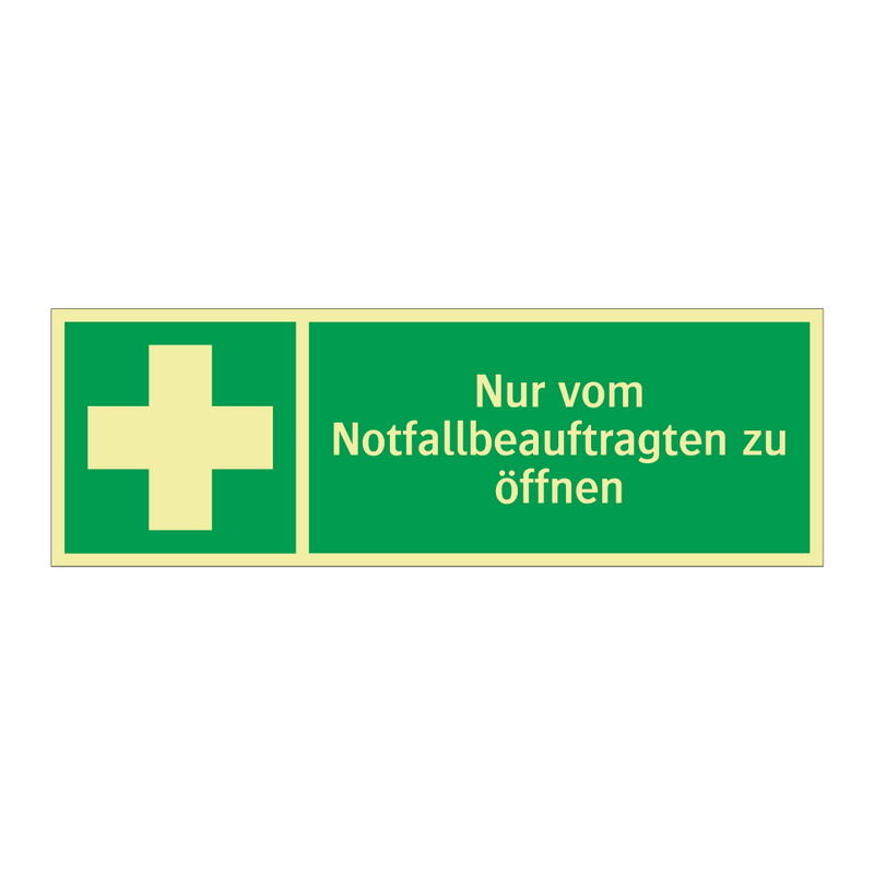 Nur vom Notfallbeauftragten zu öffnen