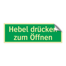 Hebel drücken zum Öffnen