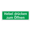 Hebel drücken zum Öffnen