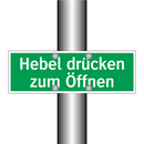 Hebel drücken zum Öffnen