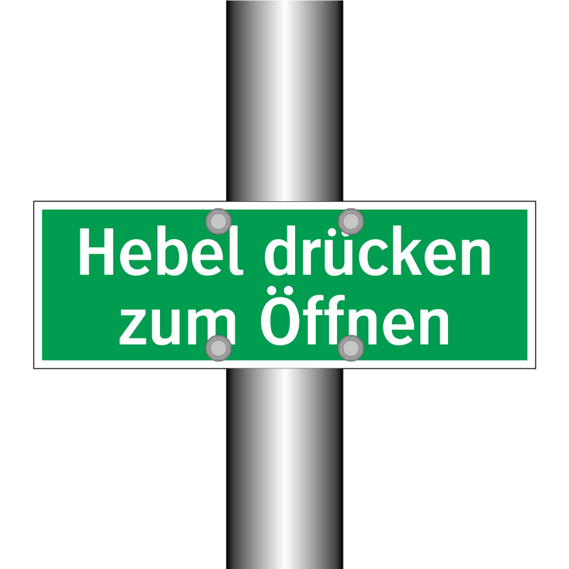Hebel drücken zum Öffnen