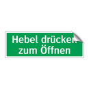 Hebel drücken zum Öffnen