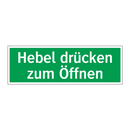 Hebel drücken zum Öffnen
