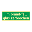 Im brand-fall glas zerbrechen