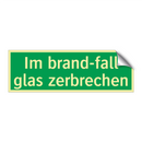 Im brand-fall glas zerbrechen