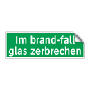 Im brand-fall glas zerbrechen