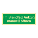 Im Brandfall Aufzug manuell öffnen
