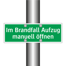 Im Brandfall Aufzug manuell öffnen