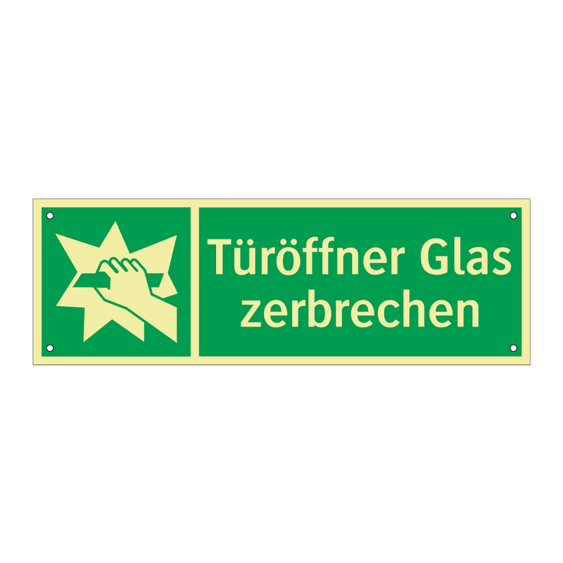 Türöffner Glas zerbrechen