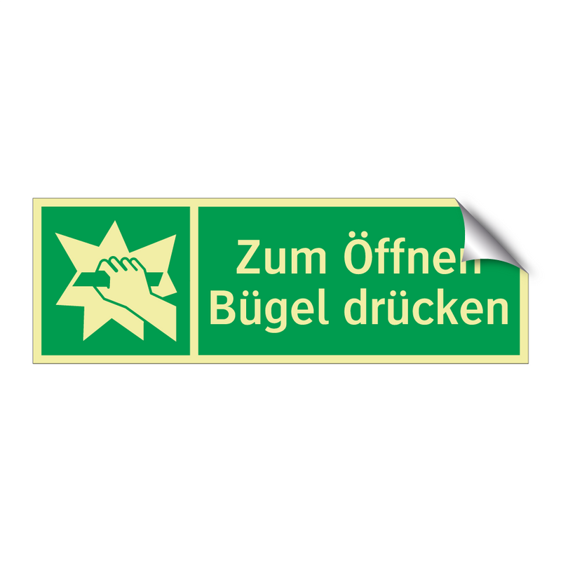 Zum Öffnen Bügel drücken