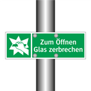 Zum Öffnen Glas zerbrechen