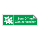 Zum Öffnen Glas zerbrechen