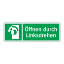 Öffnen durch Linksdrehen