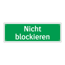 Nicht blockieren