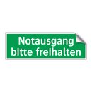 Notausgang bitte freihalten