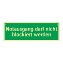 Notausgang darf nicht blockiert werden