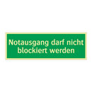 Notausgang darf nicht blockiert werden