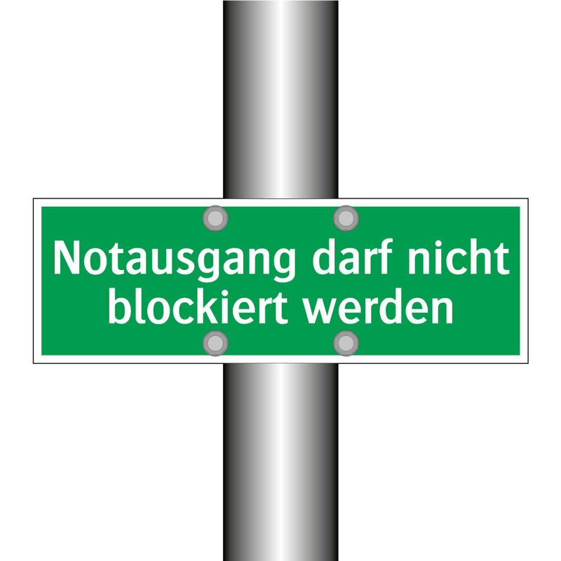 Notausgang darf nicht blockiert werden