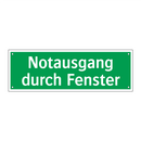 Notausgang durch Fenster