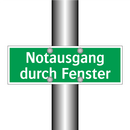 Notausgang durch Fenster