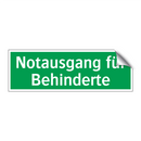 Notausgang für Behinderte