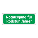 Notausgang für Rollstuhlfahrer