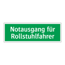 Notausgang für Rollstuhlfahrer