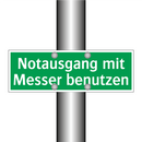 Notausgang mit Messer benutzen