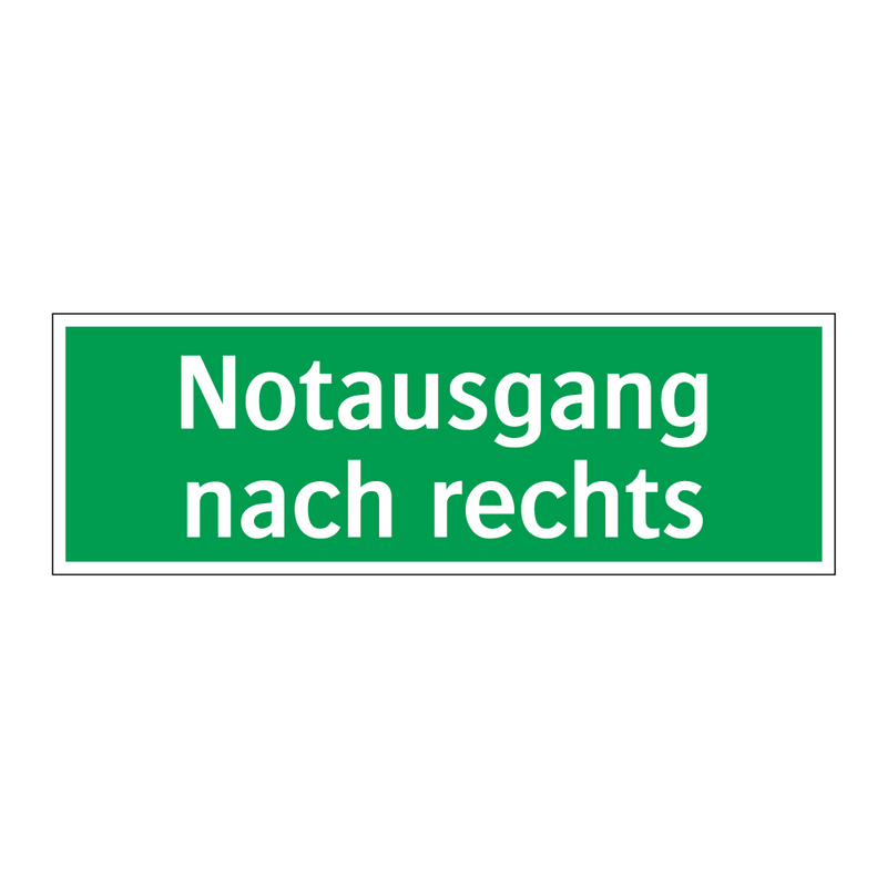 Notausgang nach rechts