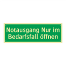 Notausgang Nur im Bedarfsfall öffnen