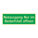 Notausgang Nur im Bedarfsfall öffnen