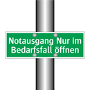 Notausgang Nur im Bedarfsfall öffnen