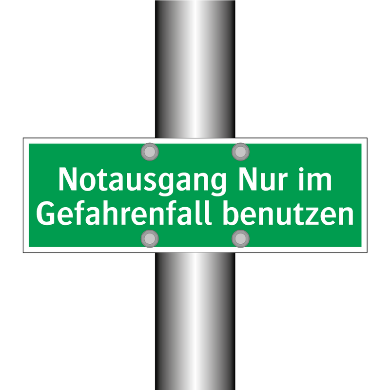 Notausgang Nur im Gefahrenfall benutzen