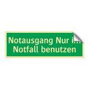 Notausgang Nur im Notfall benutzen
